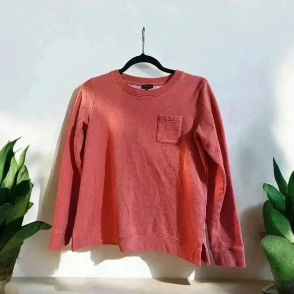Talbots Coral Color Sweatshirt with Front Pocket Size XS - Picture 1 of 3